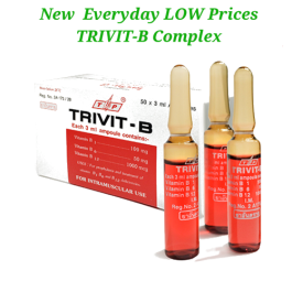   Trivit-B Vitamin B12 Complex injection Box 50 Ampules