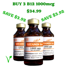 Image of Vitamin B12 Injection 1000mcg 10ml Vial _ BUY 3
