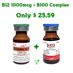 Image 2 of Vitamin B12 1000mcg and B100 B-Complex 10ml vial injection bottles B12vitaminstore.com $ 25.59 special discount offer