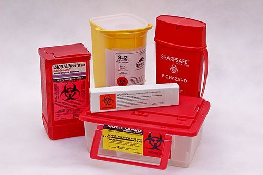 Sharps disposal containers for b12 injection needles